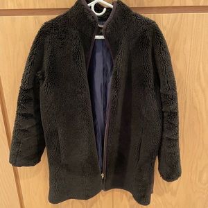 Cozy J Crew teddy Sherpa coat via 2019 collection